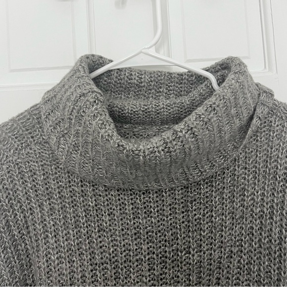 PRETTY LITTLE THING turtleneck sweater high neck long sleeve roll knit grey gray - Picture 9 of 11
